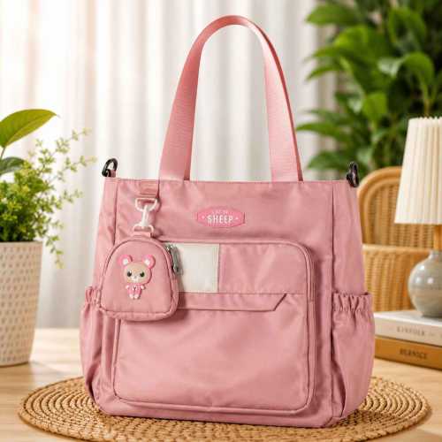 Large Nylon Women’s Tote Bag | College, Office, Shopping & Daily Use